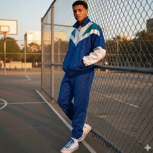 Vintage Spalding Mens Tracksuit Set Zip Up Jacket Pants Retro